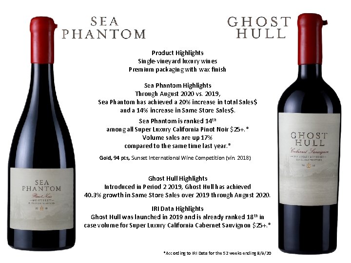 Product Highlights Single-vineyard luxury wines Premium packaging with wax finish Sea Phantom Highlights Through