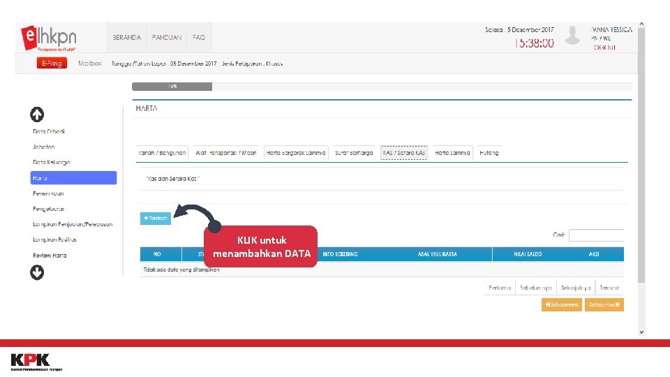 KLIK untuk menambahkan DATA 