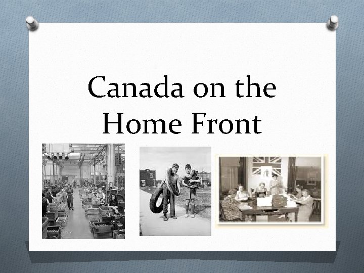 Canada on the Home Front 