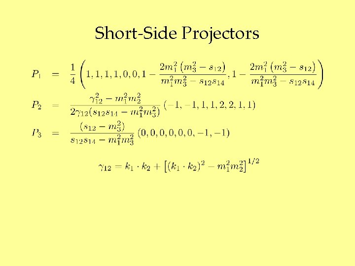 Short-Side Projectors 