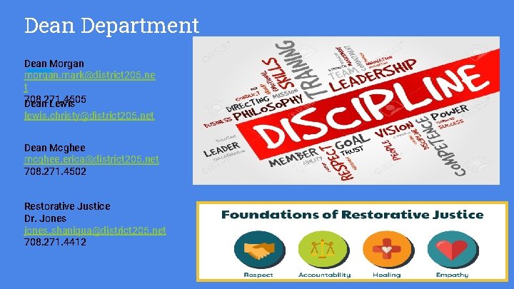 Dean Department Dean Morgan morgan. mark@district 205. ne t 708. 271. 4505 Dean Lewis