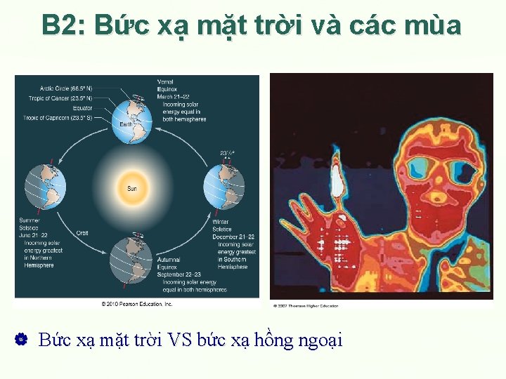 B 2: Bức xạ mặt trời và các mùa Bức xạ mặt trời VS