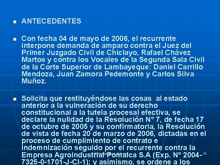 n n n ANTECEDENTES Con fecha 04 de mayo de 2006, el recurrente interpone