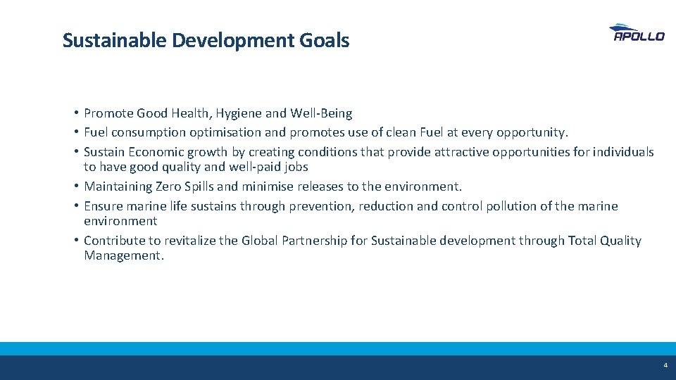 Sustainable Development Goals • Promote Good Health, Hygiene and Well-Being • Fuel consumption optimisation