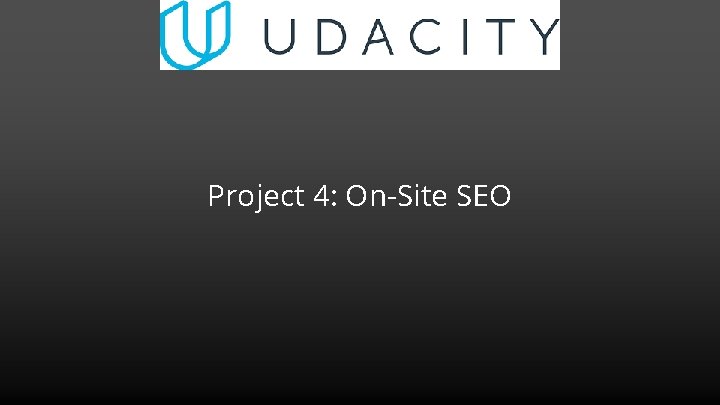 Project 4: On-Site SEO 