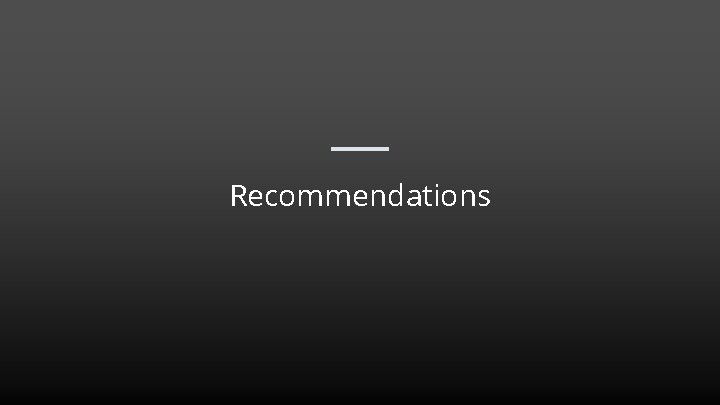 Recommendations 