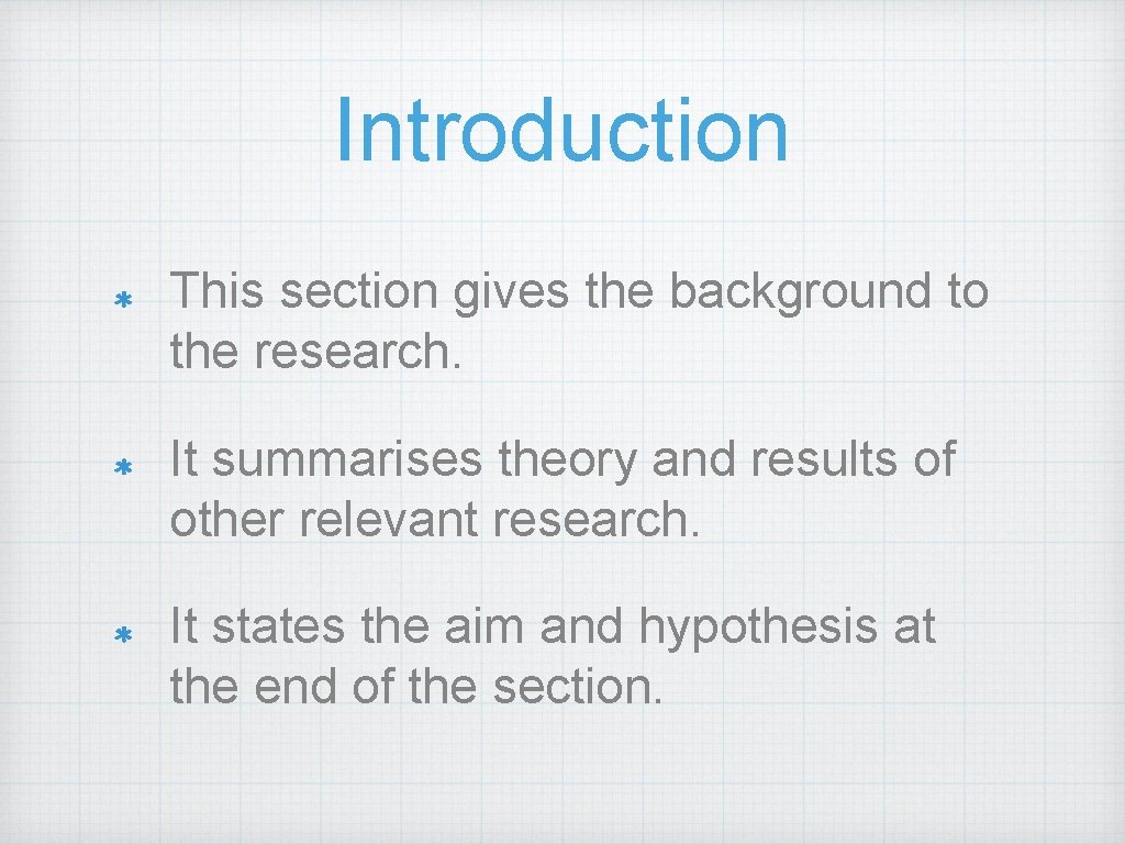 Introduction This section gives the background to the research. It summarises theory and results
