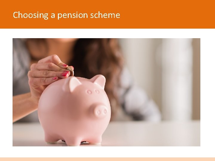 Choosing a pension scheme 