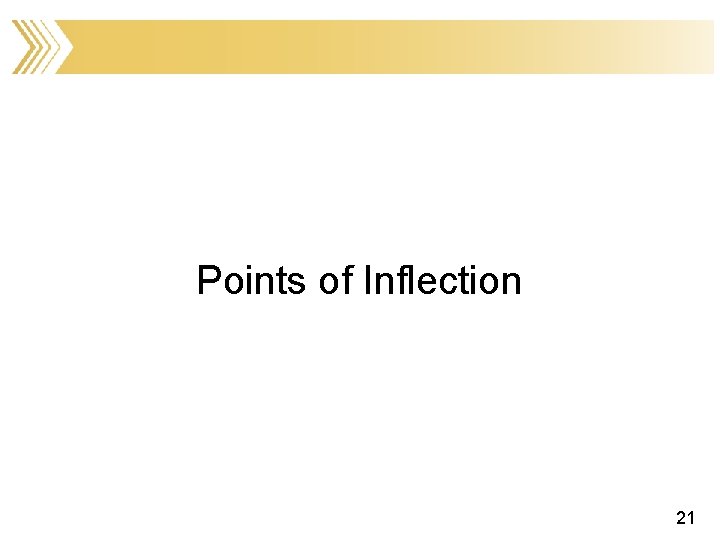 Points of Inflection 21 