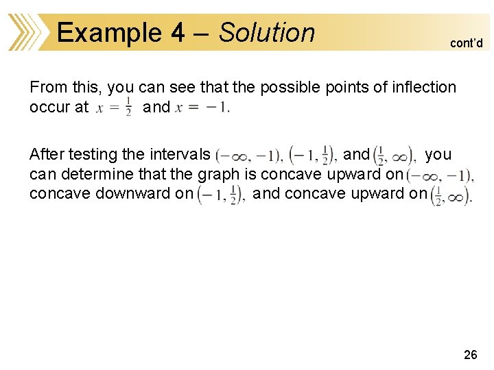 Example 4 – Solution cont’d From this, you can see that the possible points