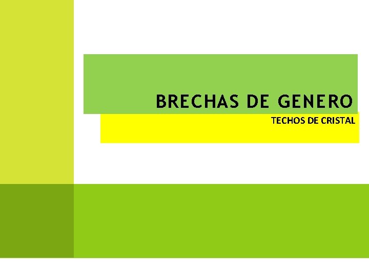 BRECHAS DE GENERO TECHOS DE CRISTAL 