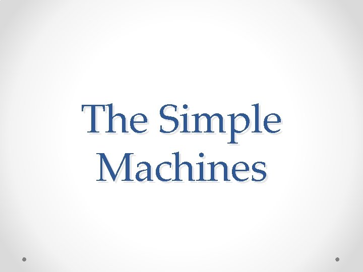 The Simple Machines 