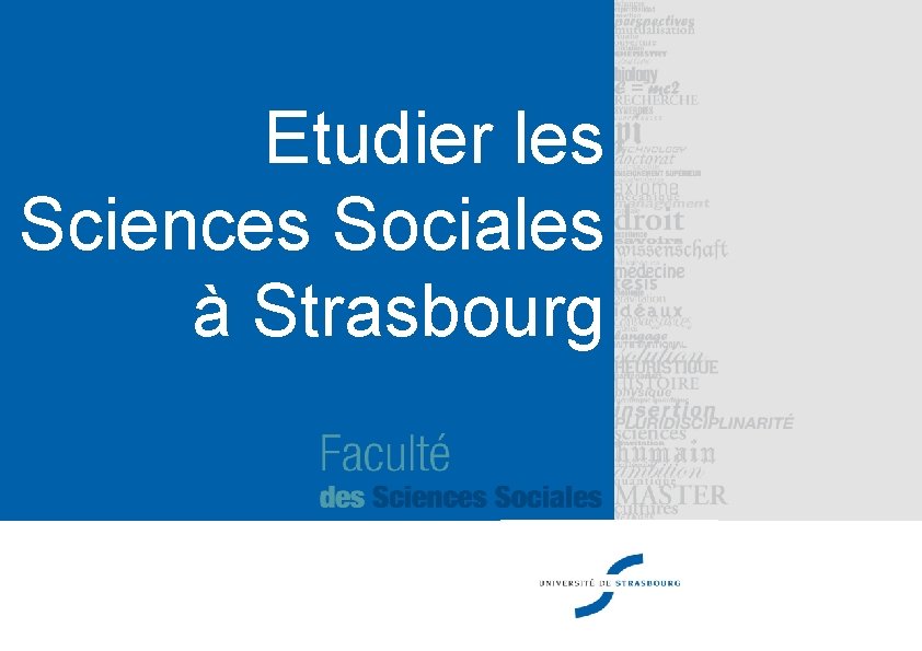 Etudier les Sciences Sociales à Strasbourg 