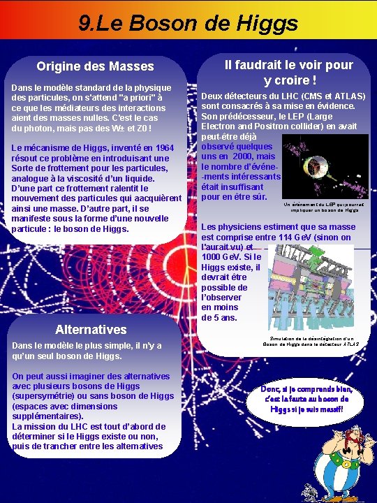 9. Le Boson de Higgs Origine des Masses Dans le modèle standard de la