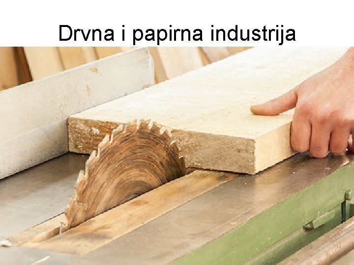 Drvna i papirna industrija Drvna i papirna industrija
