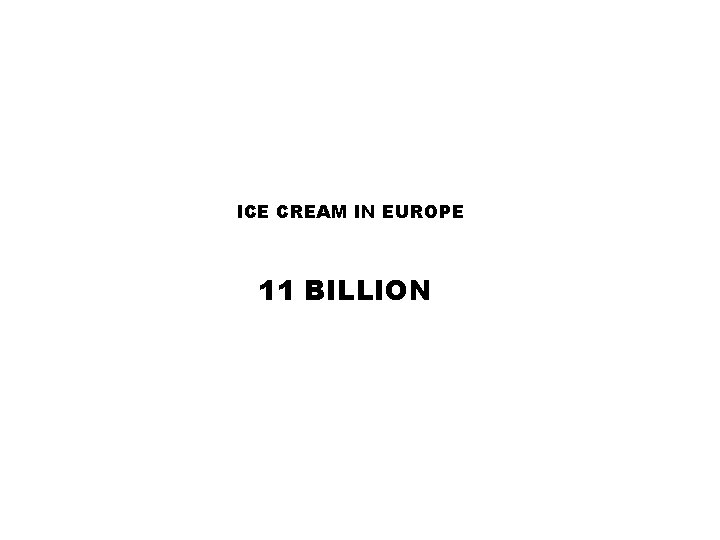 ICE CREAM IN EUROPE 11 BILLION 