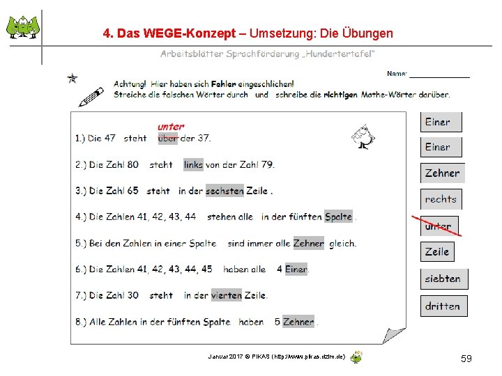 4. Das WEGE-Konzept – Umsetzung: Die Übungen Ali und Melih sortieren die Aufgaben nach