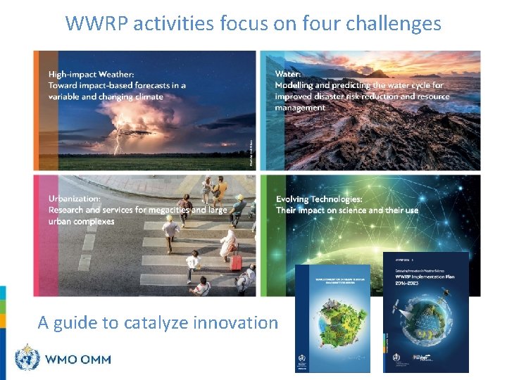 WWRP activities focus on four challenges A guide to catalyze innovation 