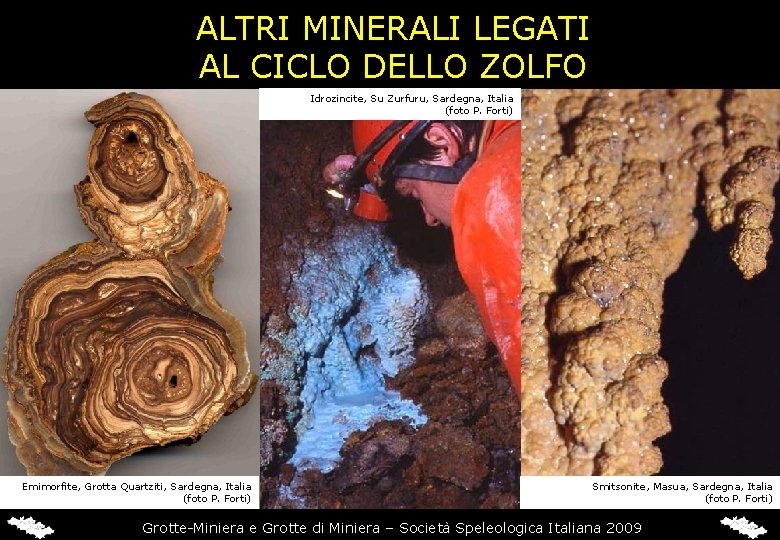 ALTRI MINERALI LEGATI AL CICLO DELLO ZOLFO Idrozincite, Su Zurfuru, Sardegna, Italia (foto P.