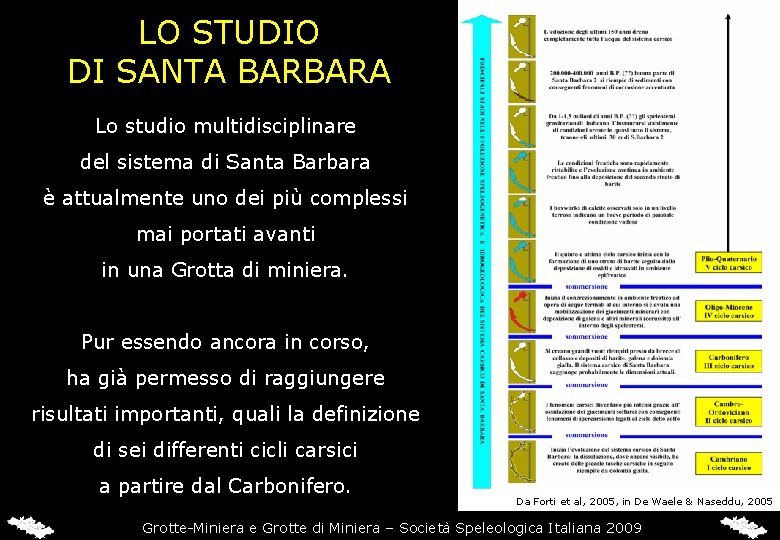 LO STUDIO DI SANTA BARBARA Lo studio multidisciplinare del sistema di Santa Barbara è