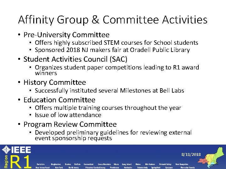 Affinity Group & Committee Activities • Pre-University Committee • Offers highly subscribed STEM courses