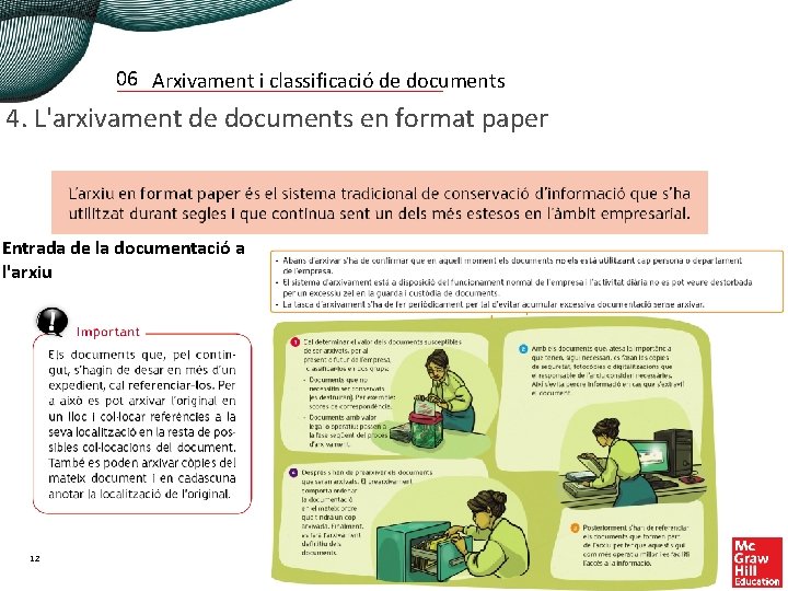 06 Arxivament i classificació de documents 4. L'arxivament de documents en format paper Entrada