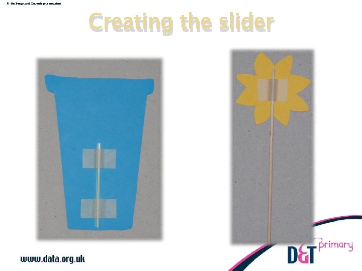 © the Design and Technology Association Creating the slider 