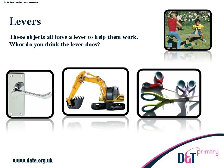 © the Design and Technology Association Levers These objects all have a lever to