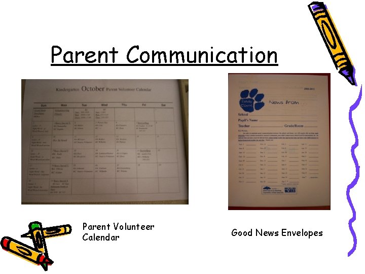 Parent Communication Parent Volunteer Calendar Good News Envelopes 