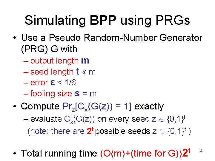 Umans Complexity Theory Lectures Pseudorandom Generators Prgs For Umans Complexity Theory Lectures Pseudorandom Generators Prgs For
