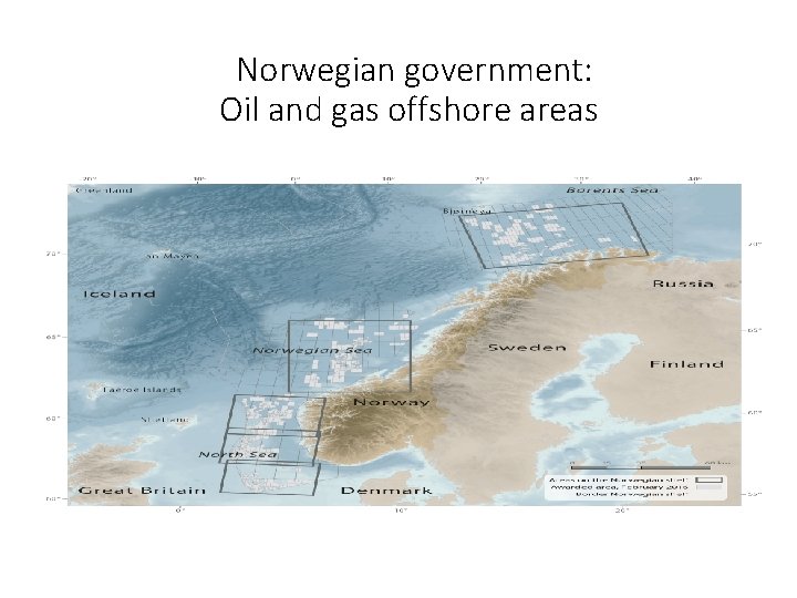 Norwegian government: Oil and gas offshore areas Norwegian government: Oil and gas offshore areas