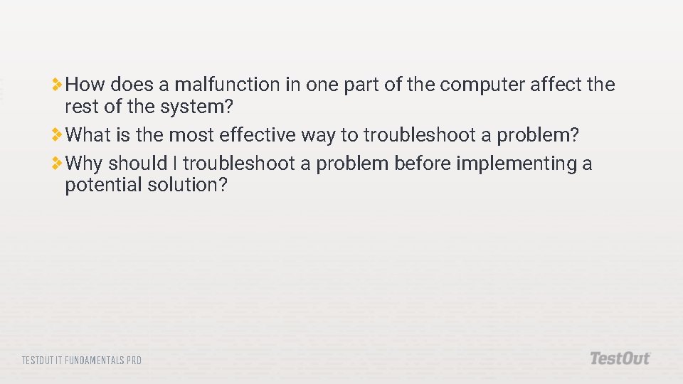 How does a malfunction in one part of the computer affect the rest of