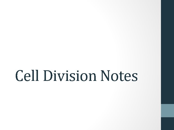 Cell Division Notes 