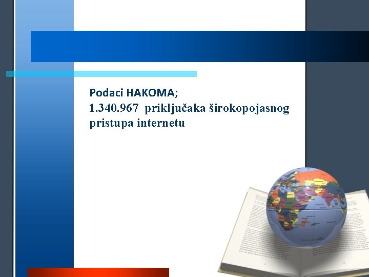 Podaci HAKOMA; 1. 340. 967 priključaka širokopojasnog pristupa internetu 