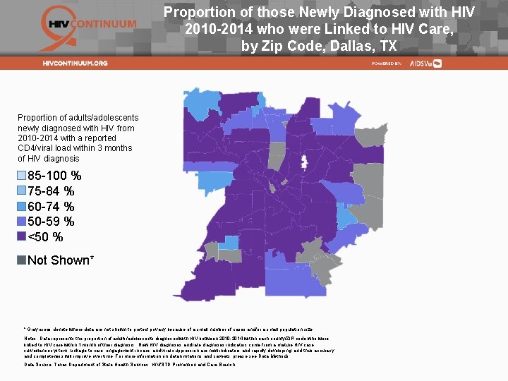 Proportion of those Newly Diagnosed with HIV 2010 -2014 who were Linked to HIV