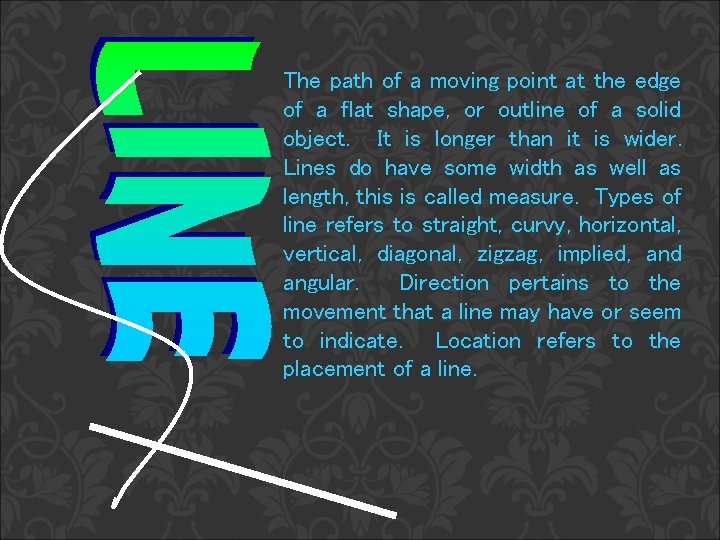 The path of a moving point at the edge of a flat shape, or