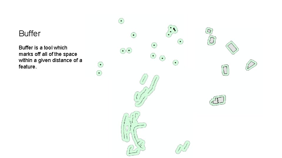 Buffer is a tool which marks off all of the space within a given