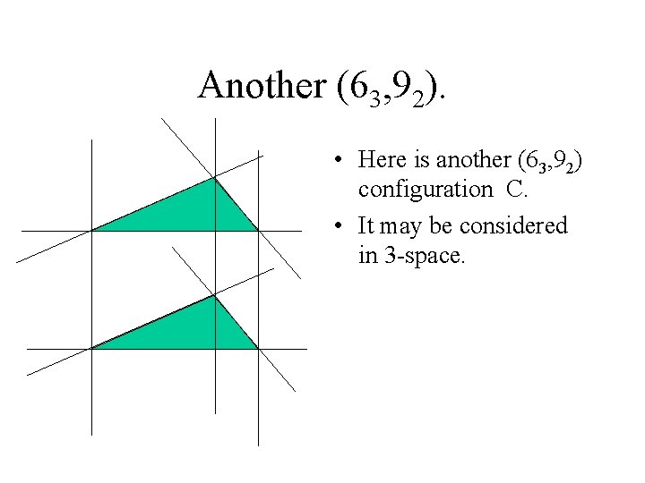 Another (63, 92). • Here is another (63, 92) configuration C. • It may