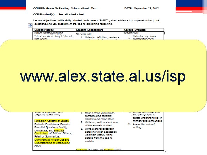 www. alex. state. al. us/isp 