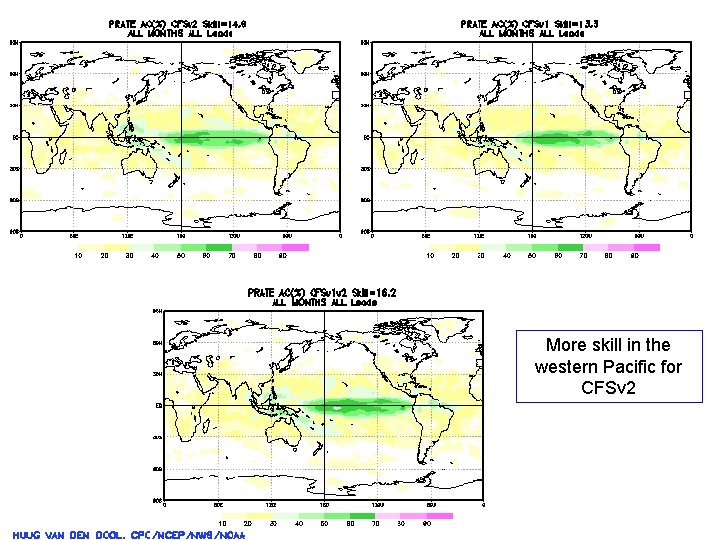 More skill in the western Pacific for CFSv 2 