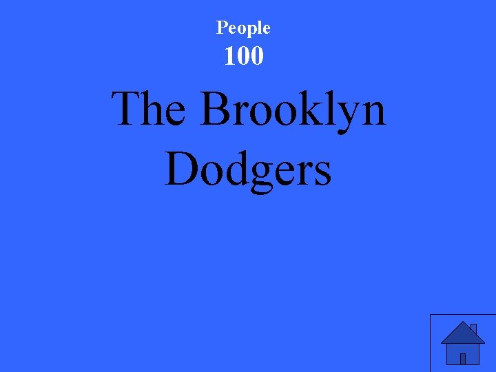 People 100 The Brooklyn Dodgers 