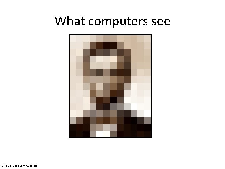 What computers see Slide credit: Larry Zitnick 243 239 240 225 206 185 188