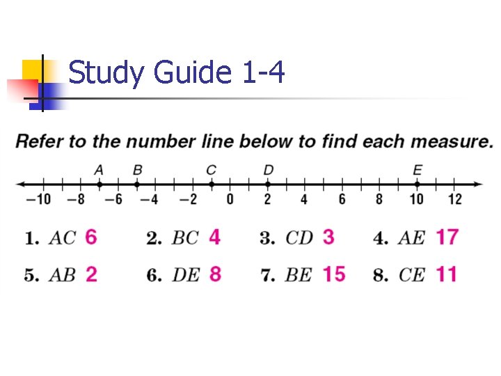 Study Guide 1 -4 