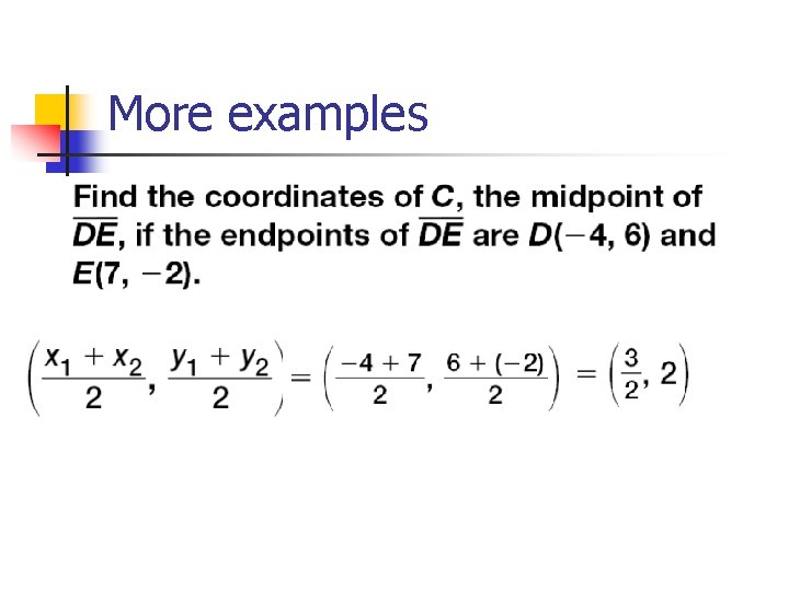 More examples 