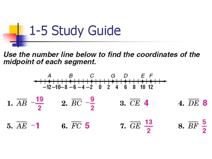 1 -5 Study Guide 