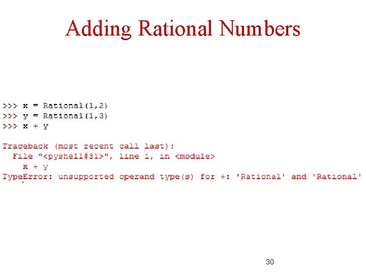 Adding Rational Numbers 30 Adding Rational Numbers 30
