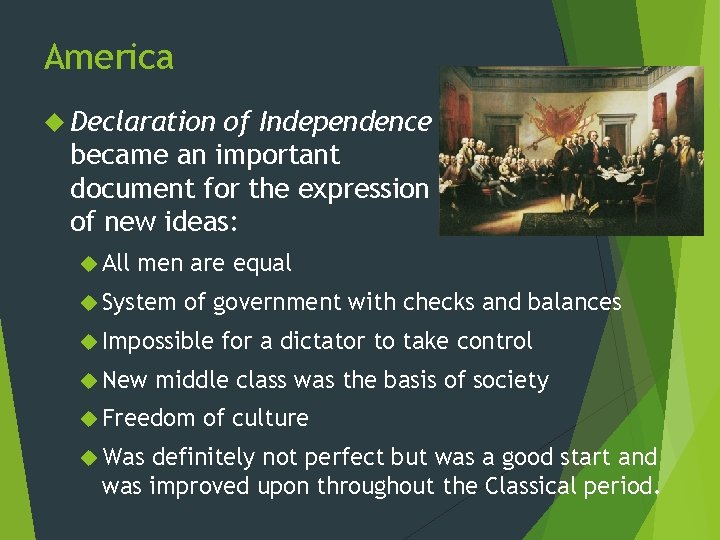 America Declaration of Independence became an important document for the expression of new ideas: America Declaration of Independence became an important document for the expression of new ideas:
