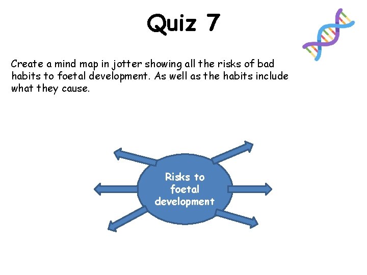 Quiz 7 Create a mind map in jotter showing all the risks of bad