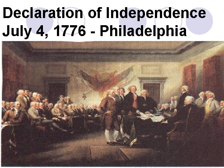 Declaration of Independence July 4, 1776 - Philadelphia 