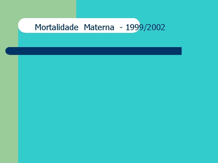 Mortalidade Materna - 1999/2002 